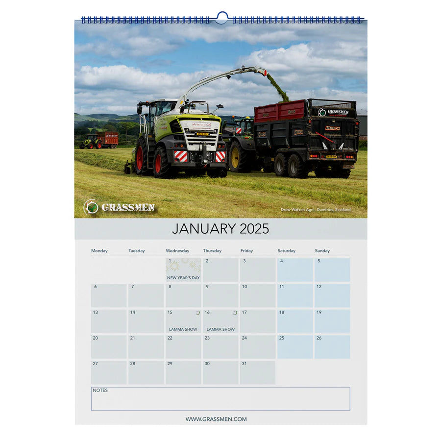 2025 Grassmen A3 Calendar